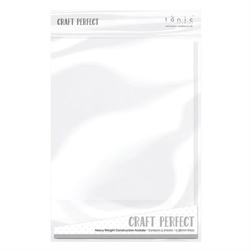 Craft Perfect Acetate A4 klar 5 stk 0,38mm Velegnet til shaker kort